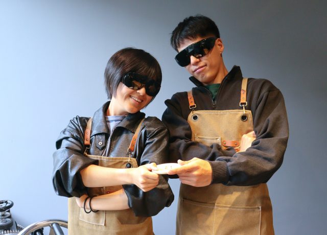模様付けと溶接が楽しくて